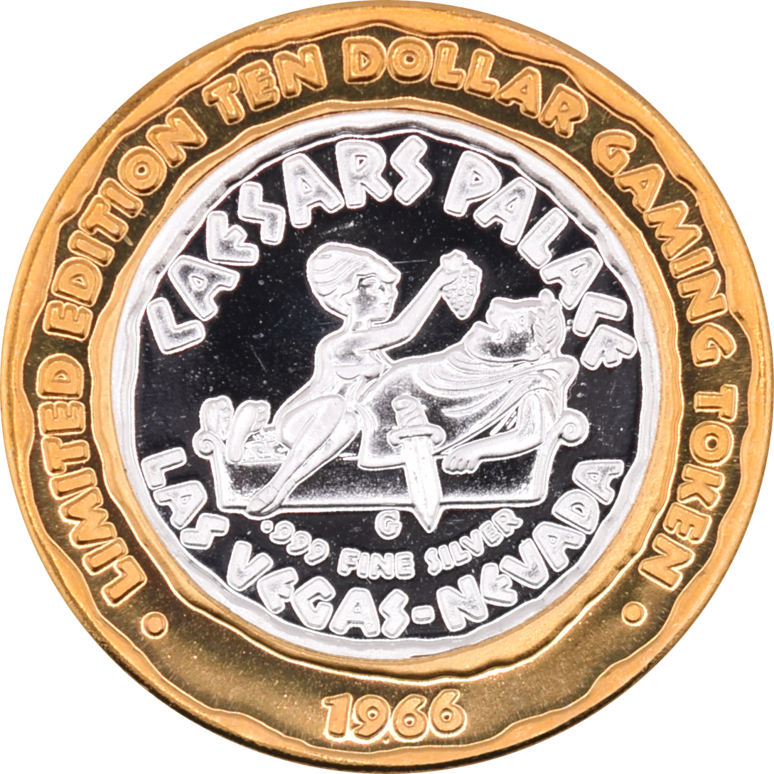 Caesars Palace Casino Las Vegas Nevada "Winged Victory" $10 Silver Strike .999 Fine Silver 2000