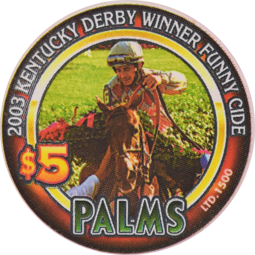 Palms Casino Las Vegas Nevada $5 Kentucky Derby Winner Funny Cide (Roses) Chip 2004