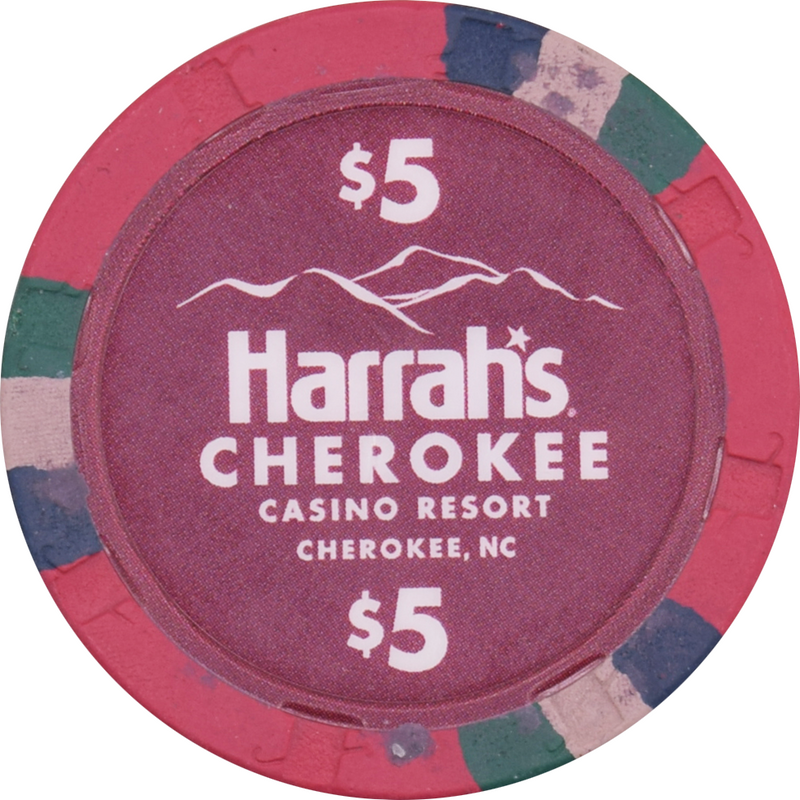 Harrah's Casino Cherokee North Carolina $5 Chip