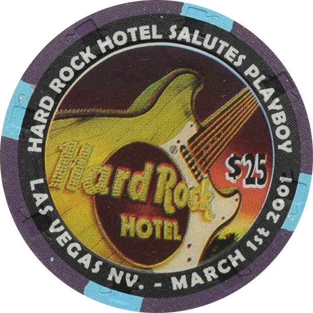 Hard Rock Casino Las Vegas Nevada $25 Salutes Playboy Chip 2001
