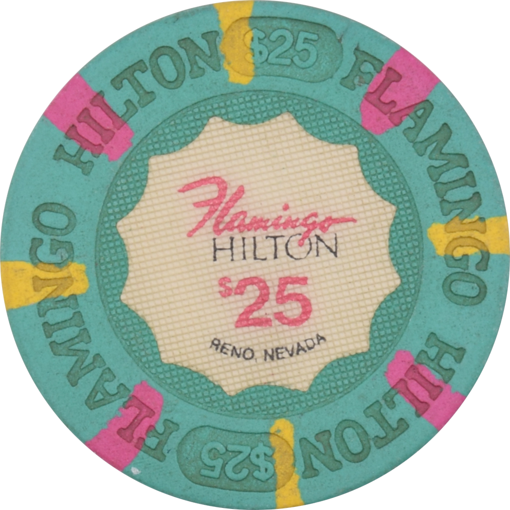 Flamingo Hilton Casino Reno Nevada $25 Chip 1989