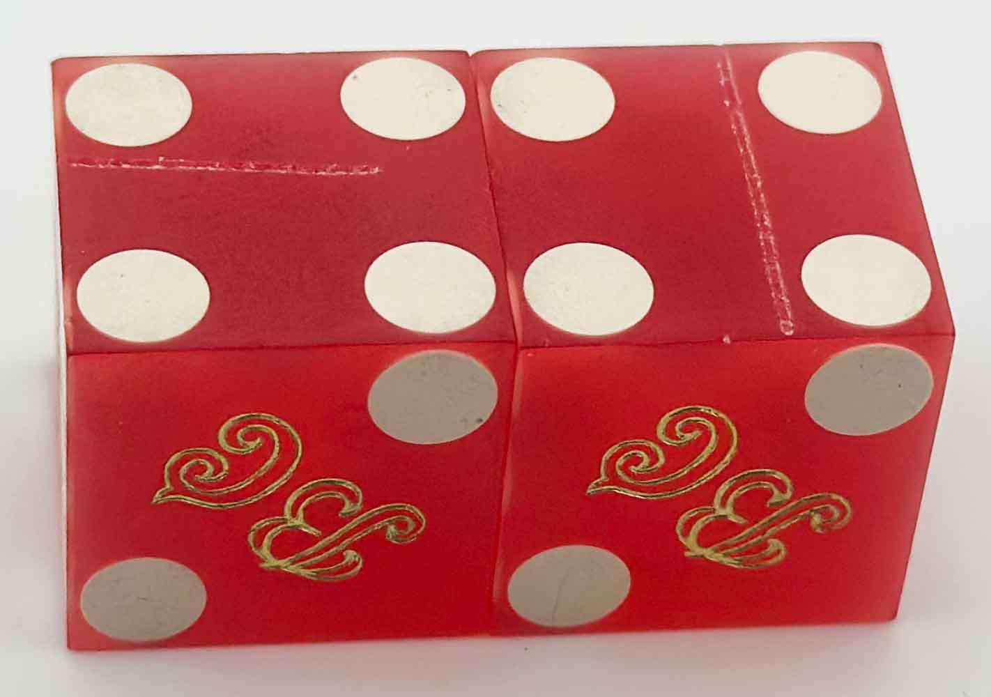 Barbary Coast Casino Used Red Dice Las Vegas Nevada 1980's/90's