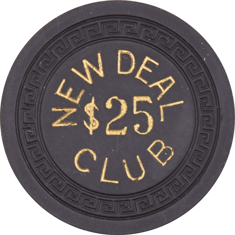 New Deal Club Casino Elko Nevada $25 Chip 1940s