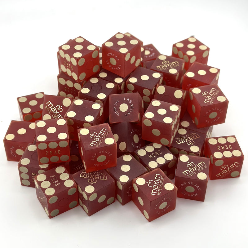 Bulk Random Dice 50 Used Dice From Maxim Casino in Las Vegas Nevada