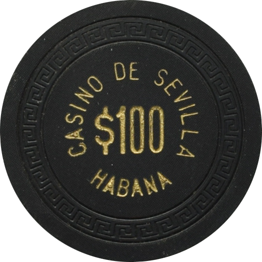 Casino de Sevilla Habana Cuba $100 Chip