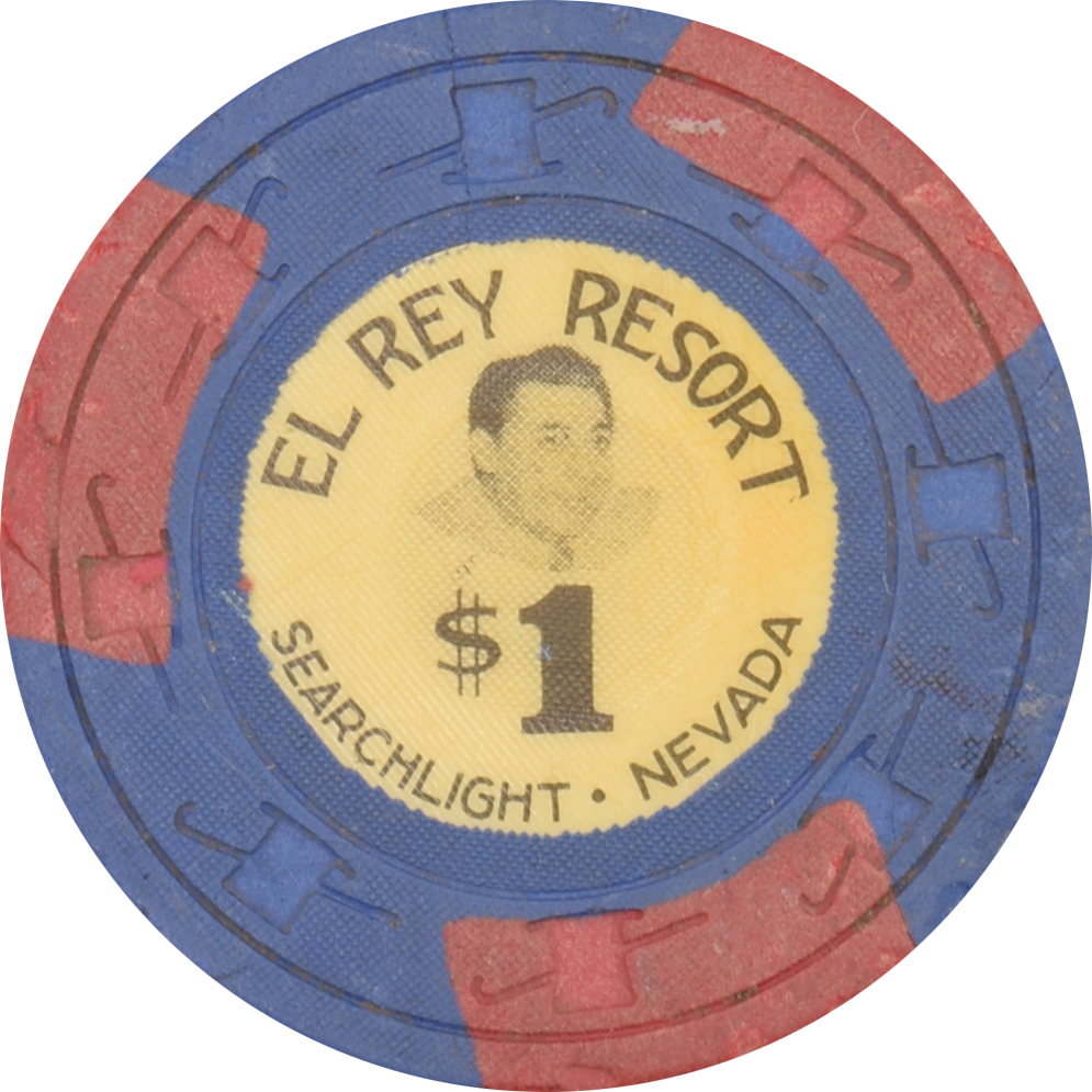 El Rey Resort Casino Searchlight Nevada $1 Damaged Chip 1960