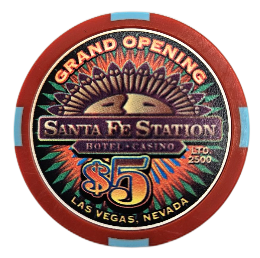 Santa Fe Station Las Vegas Nevada $5 Chip 2000 Grand Opening