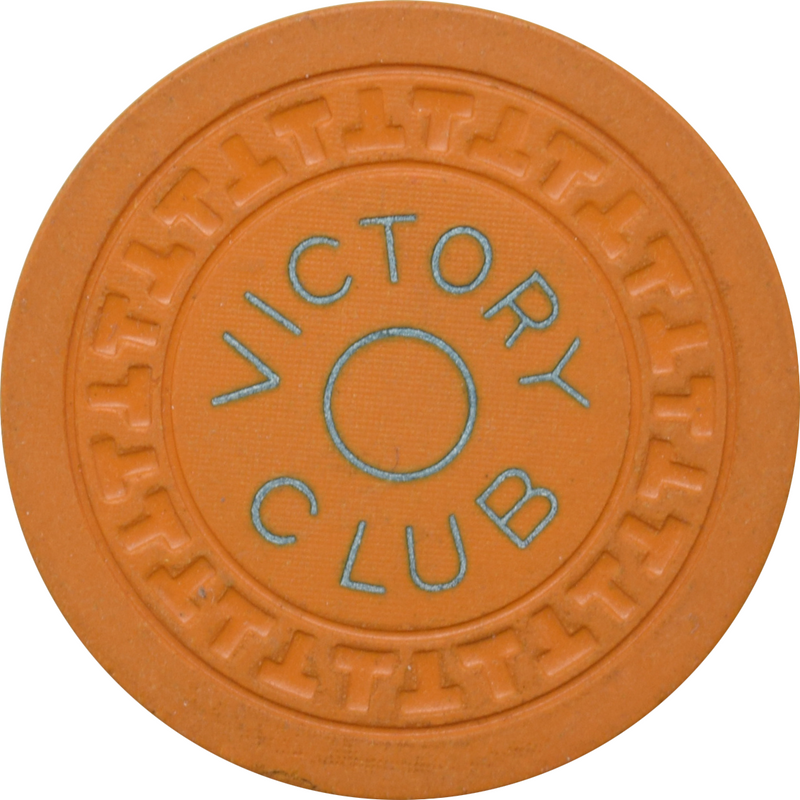 Victory Club Casino Pittman Nevada $5 Orange Chip 1952