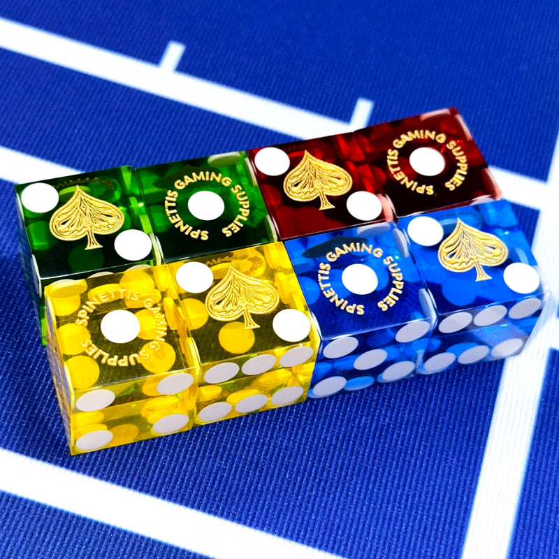 Custom Casino Quality Precision Edge 3/4" Dice (100 Pairs / 40 Sticks)