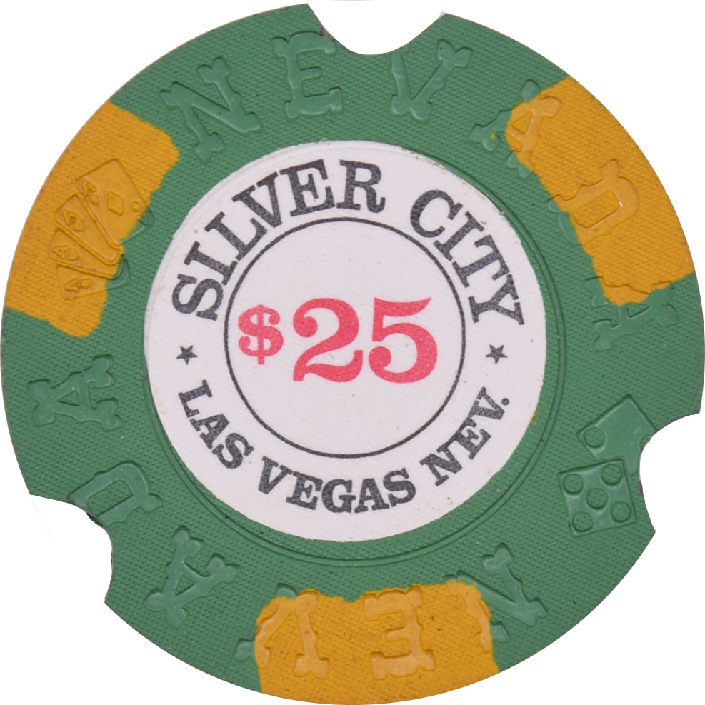 Silver City Casino Las Vegas Nevada $25 Cancelled Chip 1975