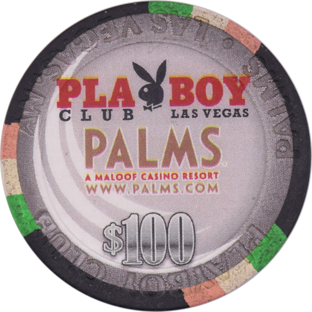 Playboy Palms Casino Las Vegas Nevada $100 Bunny Logo Chip 2005