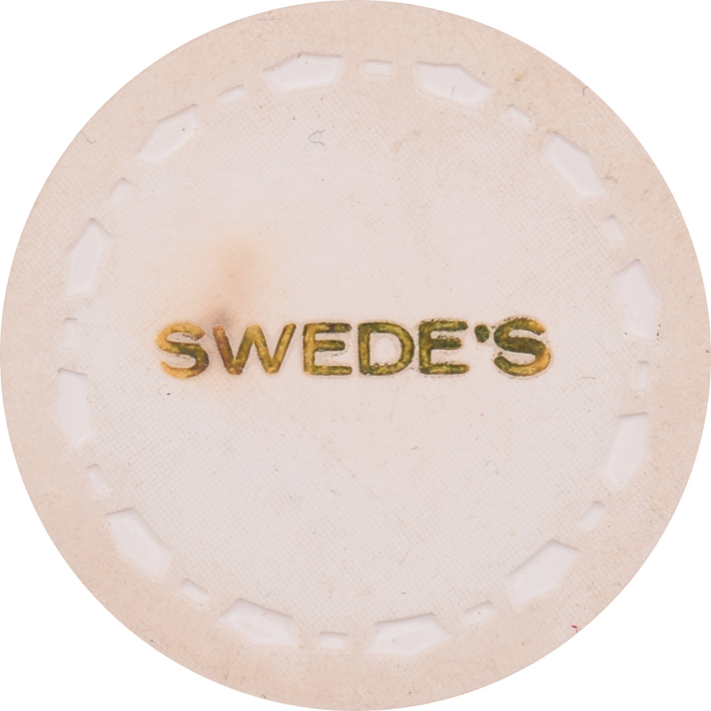 Swede's Casino Reno Nevada White NCV Chip 1963