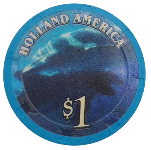 Holland America Cruise Line $1 Casino Chip Zuiderdam Ship