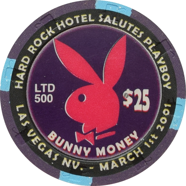 Hard Rock Casino Las Vegas Nevada $25 Salutes Playboy Chip 2001