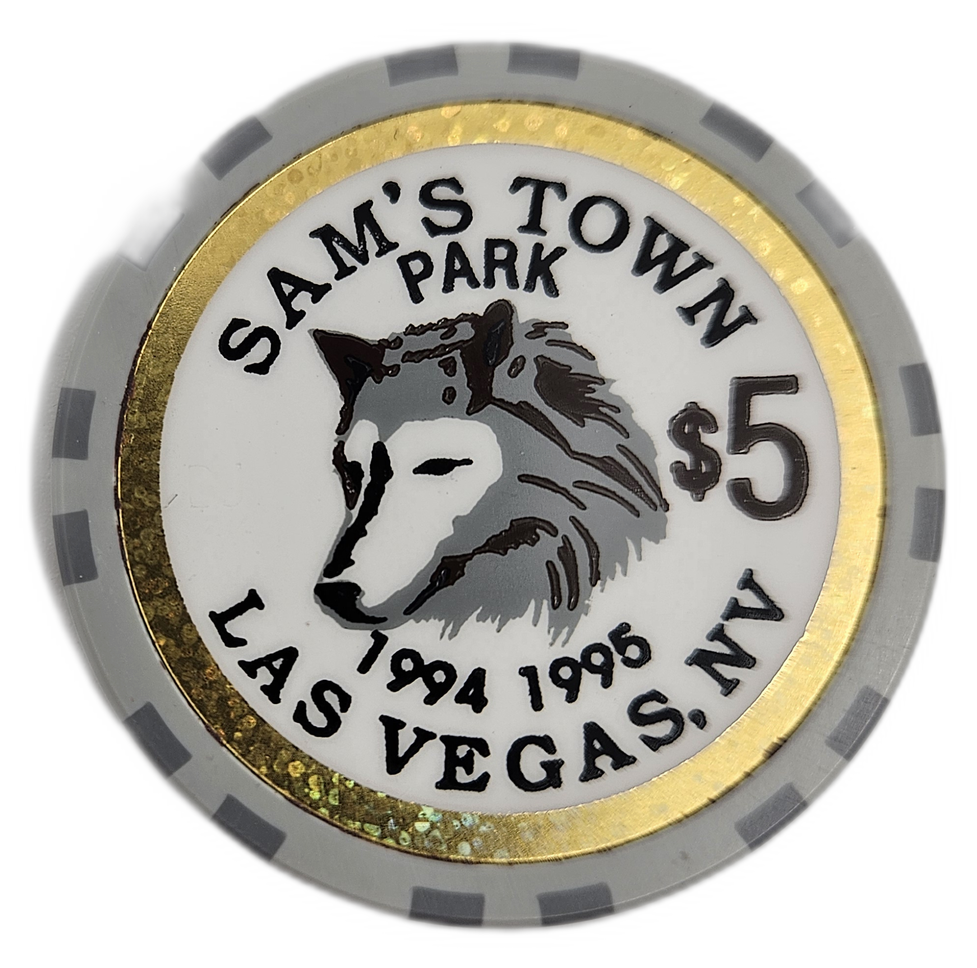 Sam's Town Casino Las Vegas Nevada $5 Park Chip 1995