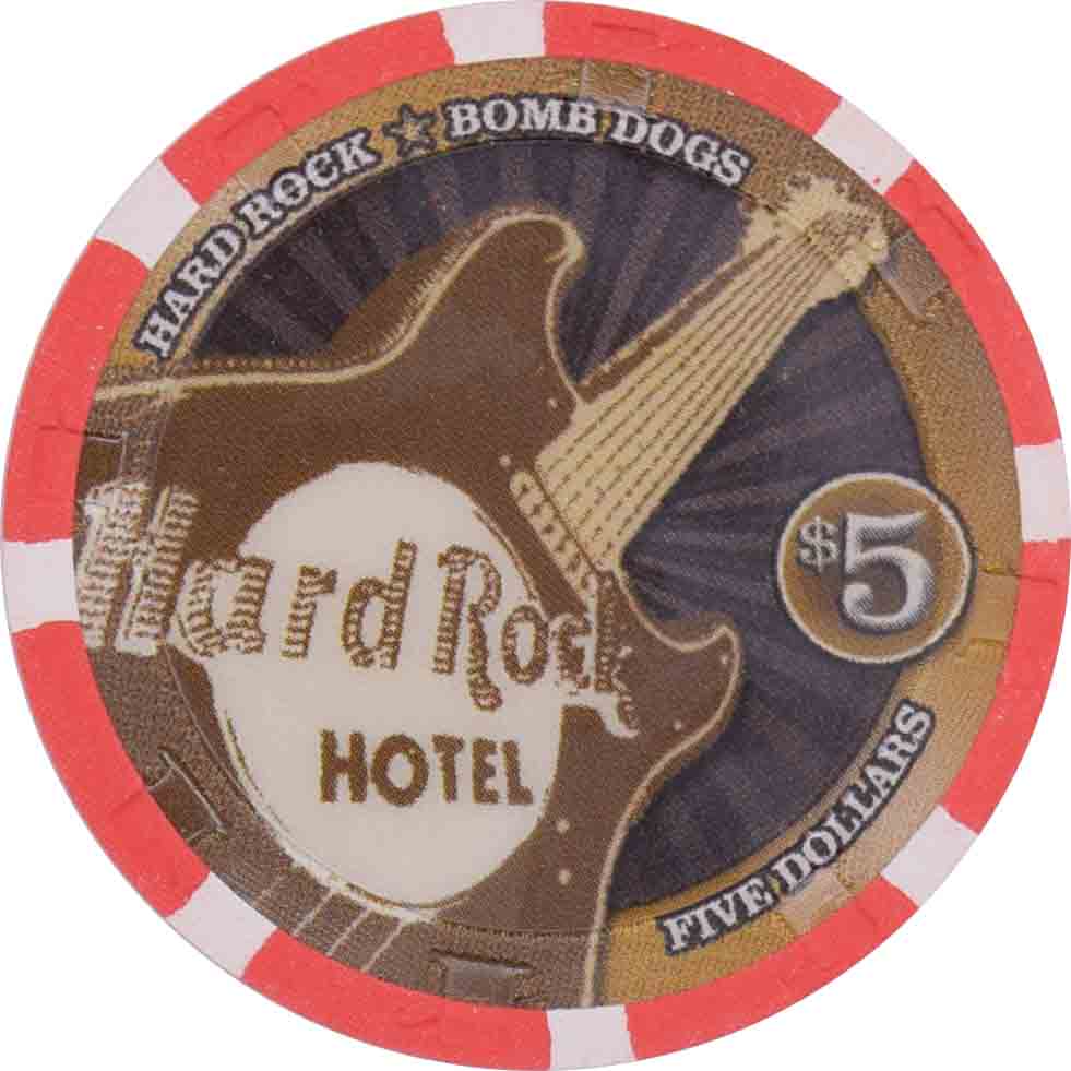 Hard Rock Casino Las Vegas Nevada $5 Bomb Dogs / Nancy Chip 2007