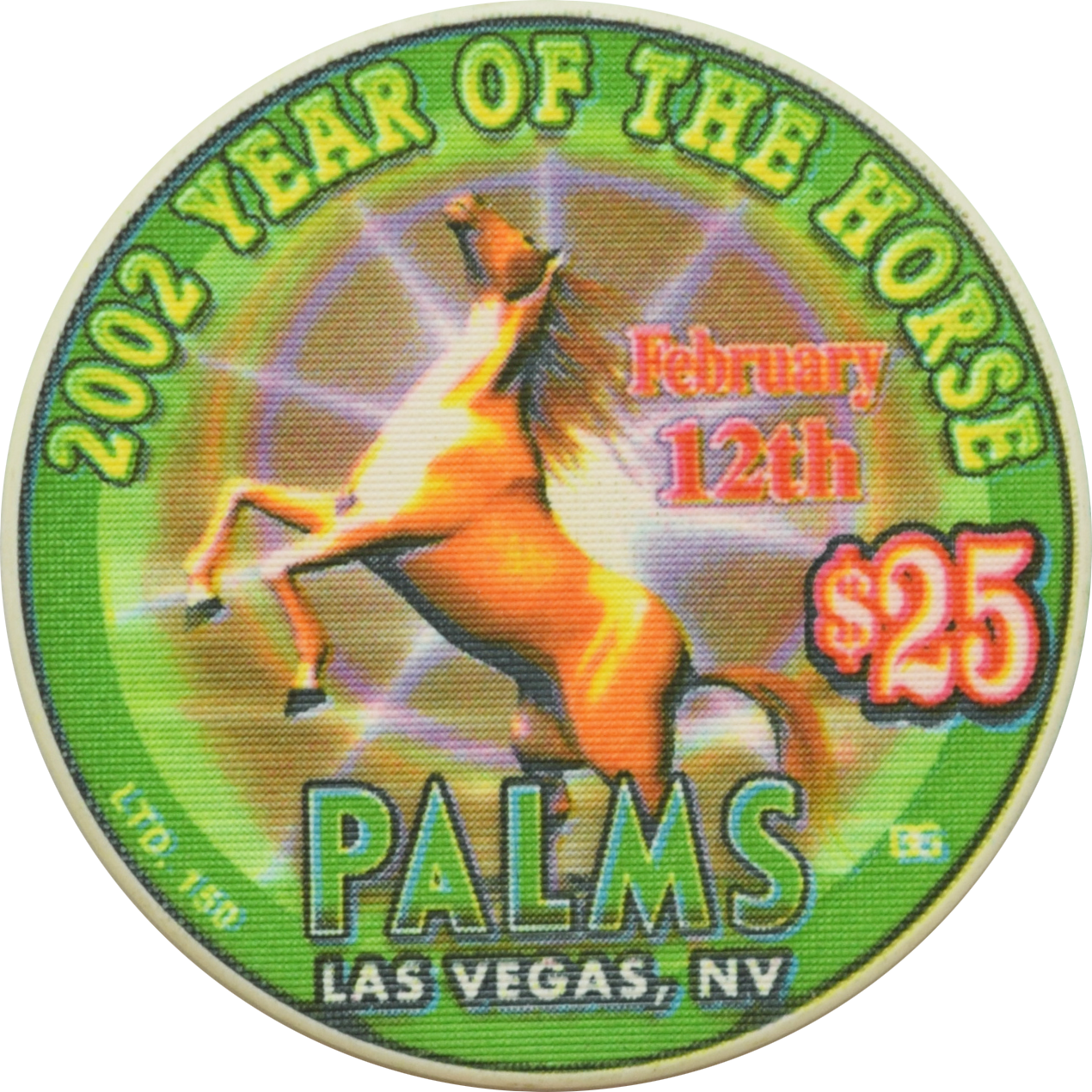 Palms Casino Resort Las Vegas Nevada $25 Year of the Horse Chip 2002