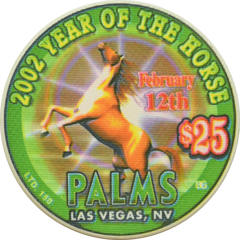 Palms Casino Resort Las Vegas Nevada $25 Year of the Horse Chip 2002