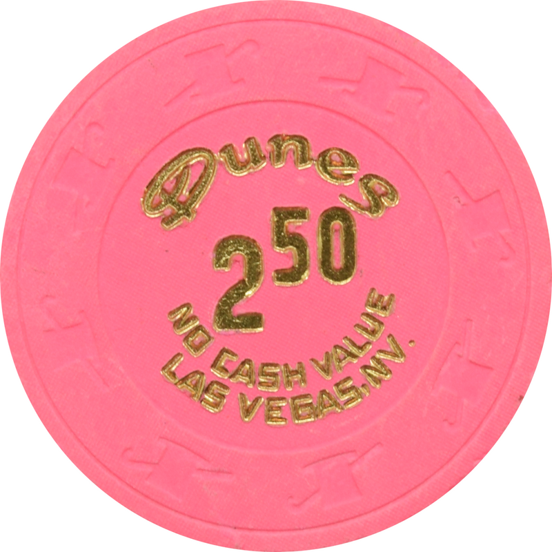 Dunes Casino Las Vegas Nevada $2.50 NCV Chip 1980s