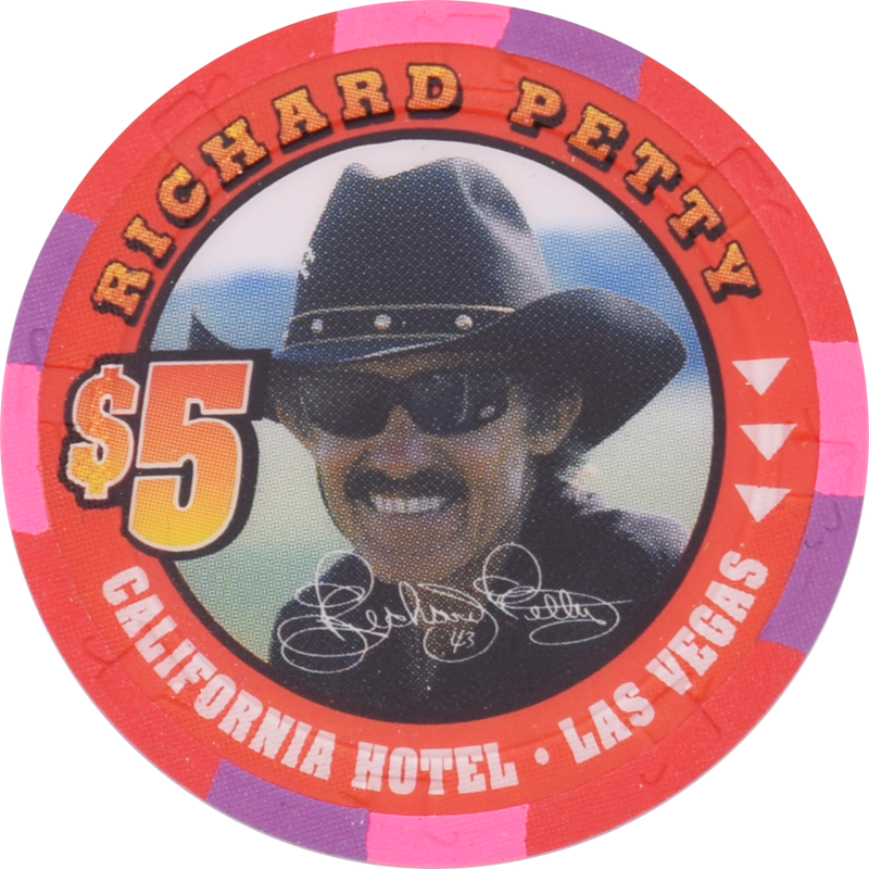 California Hotel Casino Las Vegas Nevada $5 Richard Petty Chip 2000