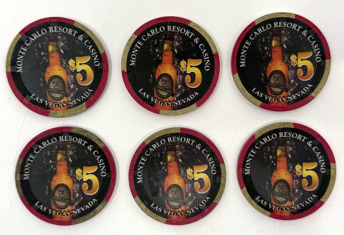 Monte Carlo Resort & Casino Las Vegas NV $5 Chip Set 1998