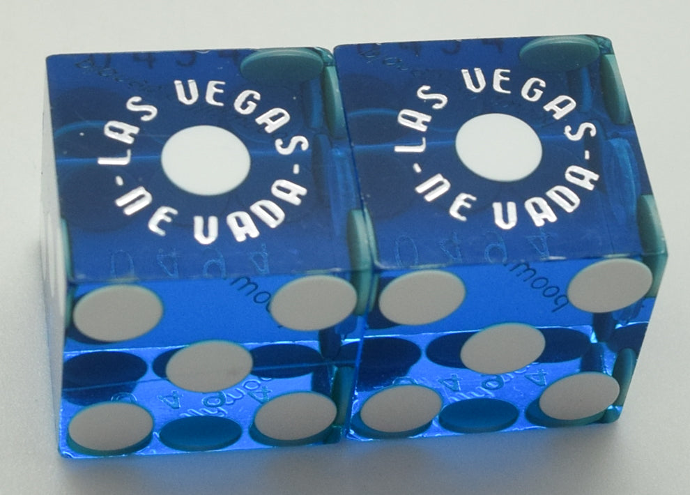 Planet Hollywood Casino Las Vegas NV Blue Matching Used Pair of Dice
