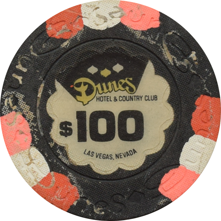 Dunes Casino Las Vegas Nevada $100 Dig Chip 1960s