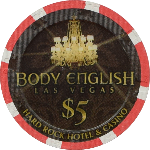 Hard Rock Casino Las Vegas Nevada $5 Body English Chip 2005