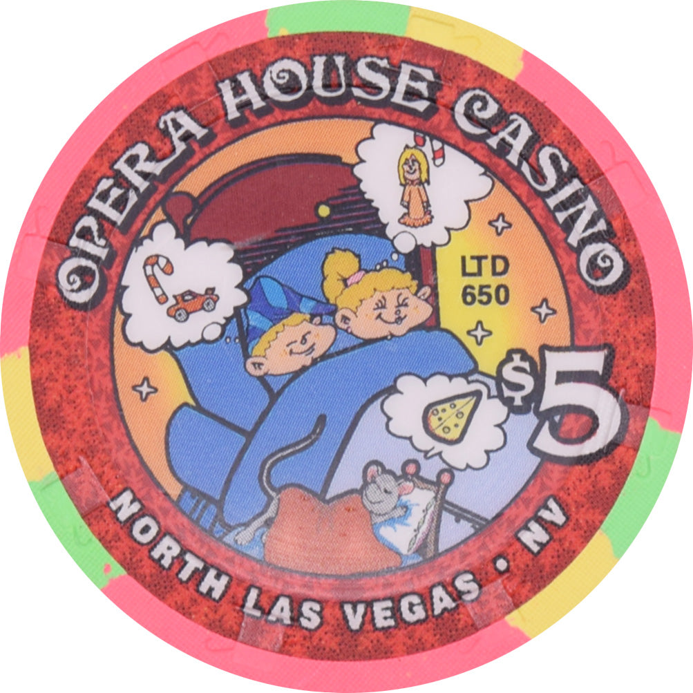 Opera House Casino N. Las Vegas Nevada $5 Christmas Chip 2001