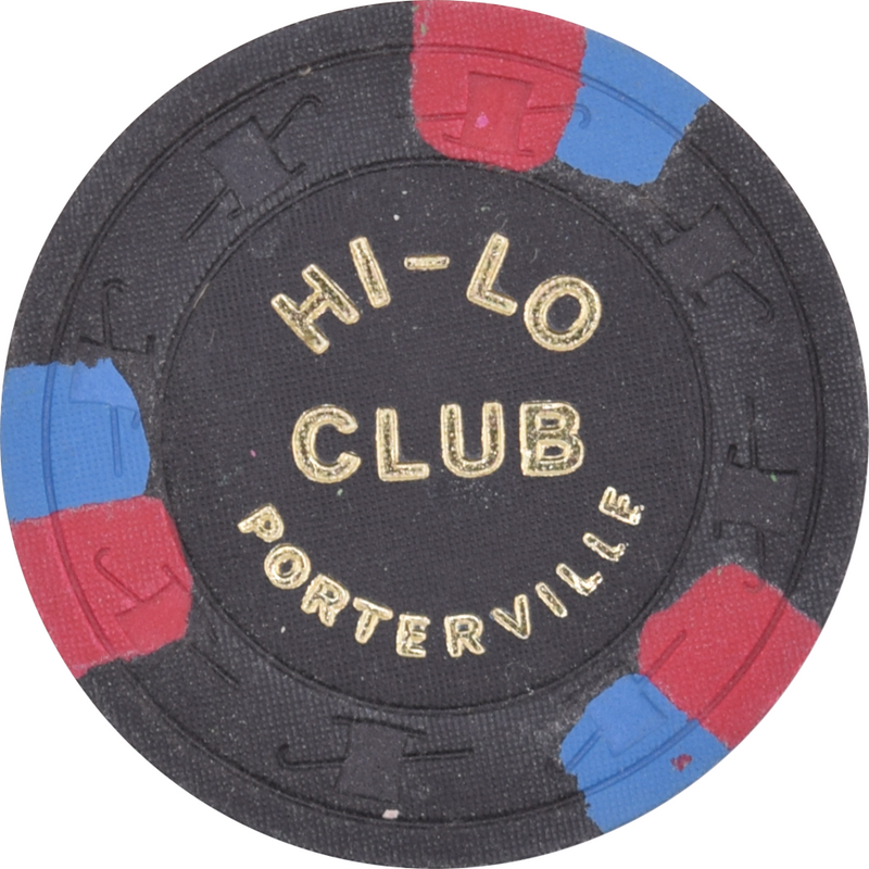 Hi-Lo Club Casino Porterville California $100 Chip