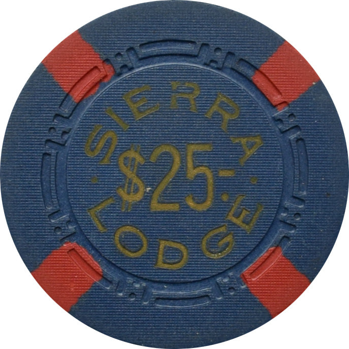 Sierra Lodge Casino Crystal Bay Nevada $25 Chip 1956