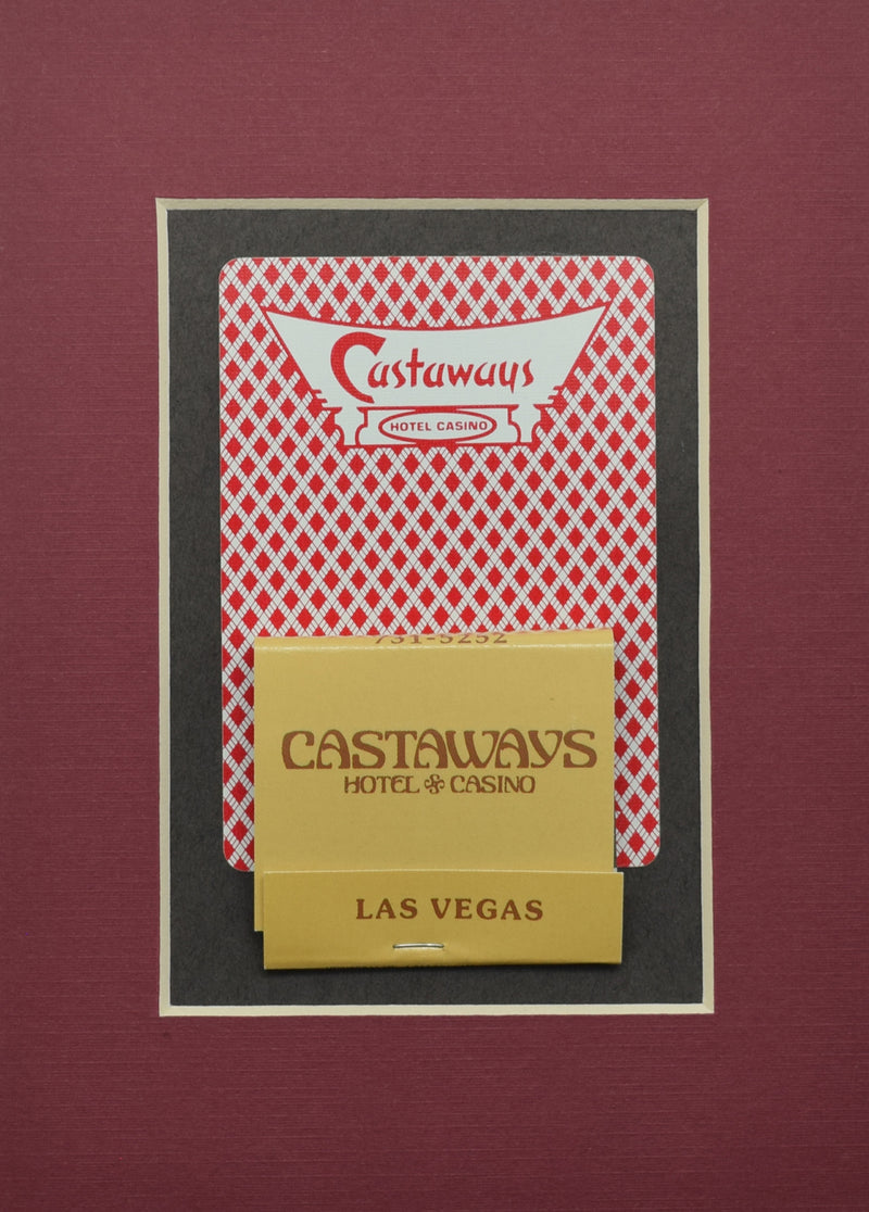 Castaways Casino Las Vegas Nevada Postcard with Matchbook for frame (7" x 5")
