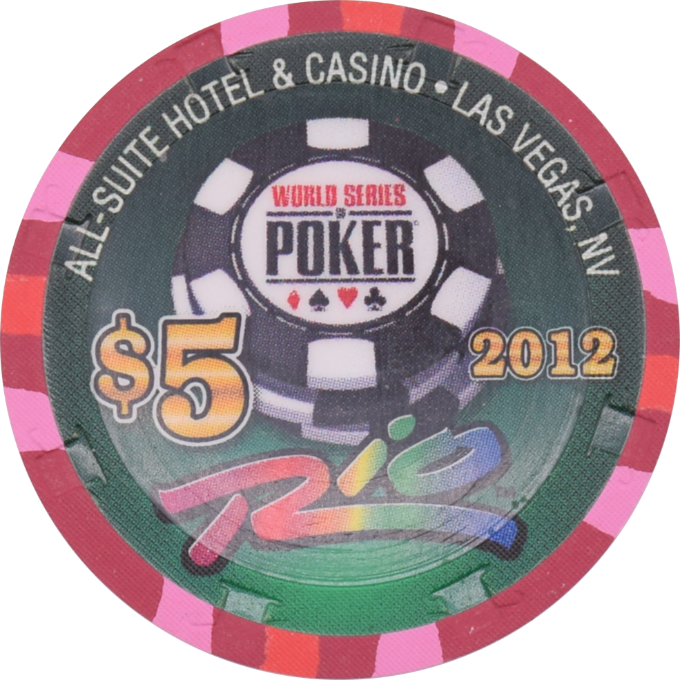 Rio Casino Las Vegas Nevada $5 WSOP 2012- Quad Aces Chip 2012