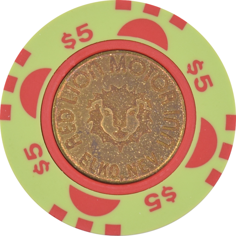 Red Lion Motor Inn Casino Elko Nevada $5 Chip 1972