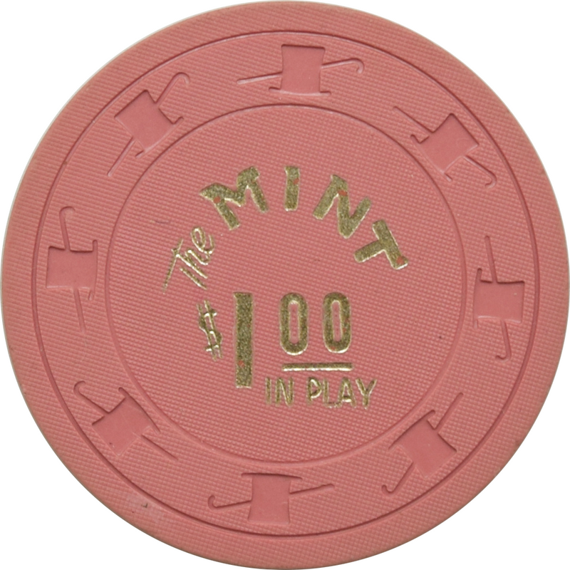 The Mint Casino Las Vegas Nevada $1 Salmon Chip 1980s