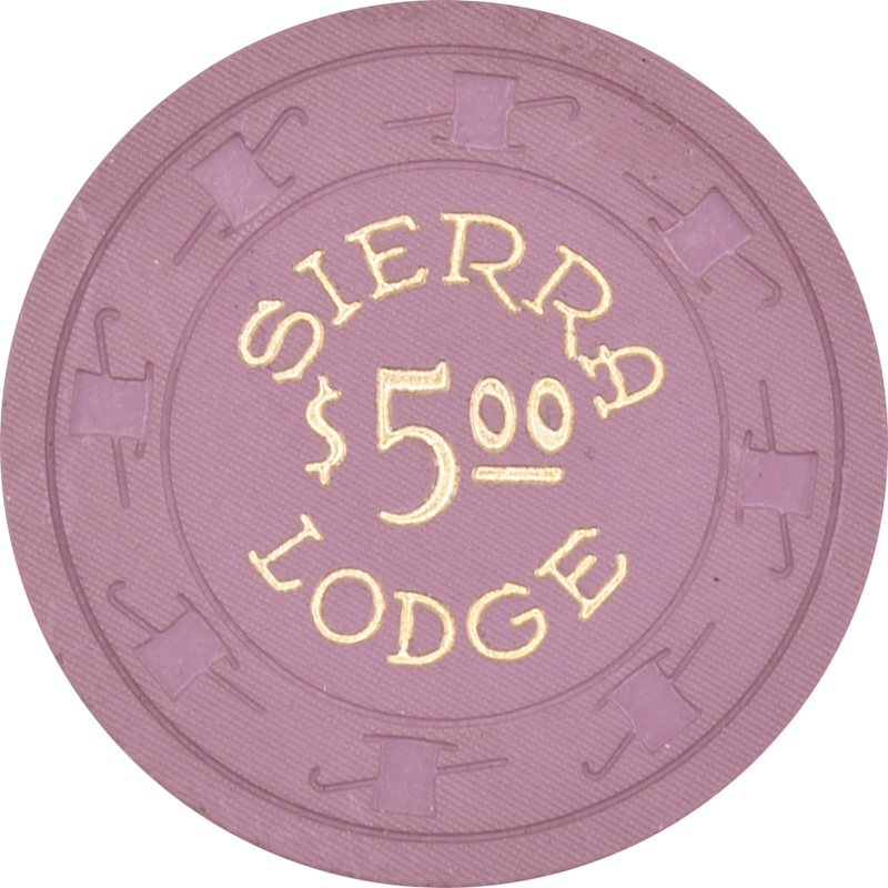 Sierra Lodge Casino Crystal Bay Nevada $5 Chip 1960s