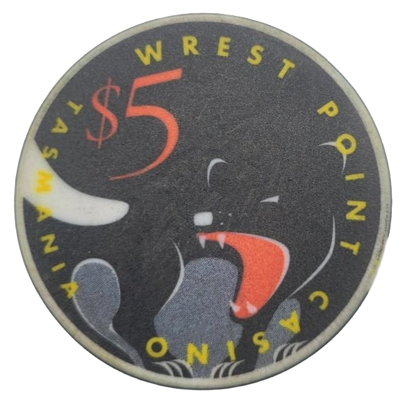Wrest Point Casino Sandy Bay Tasmania Australia $5 Used Chip ChipCo.
