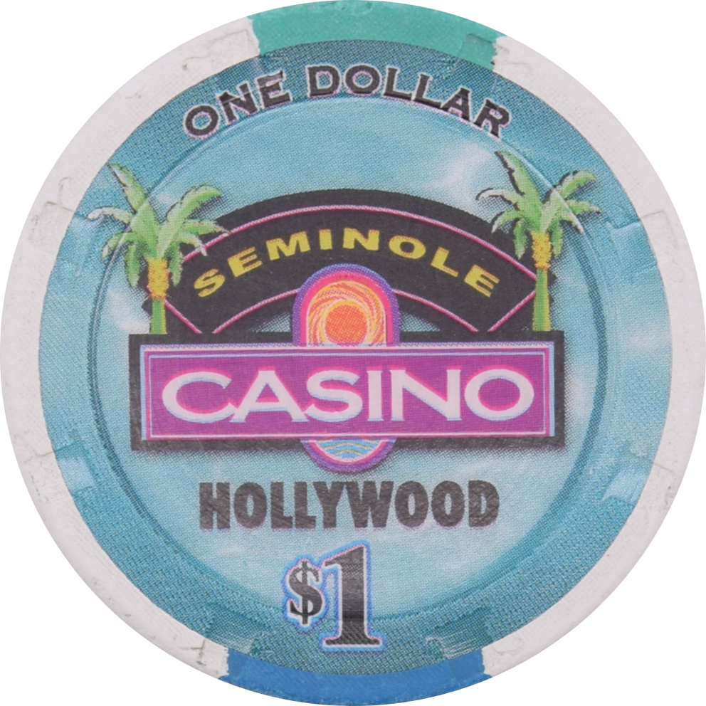 Seminole Indian Bingo Casino Hollywood Florida $1 RHC Chip