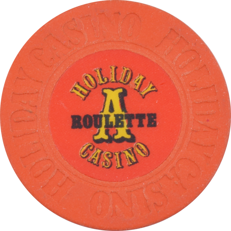 Holiday Casino Las Vegas Nevada Orange Roulette Chip 1990