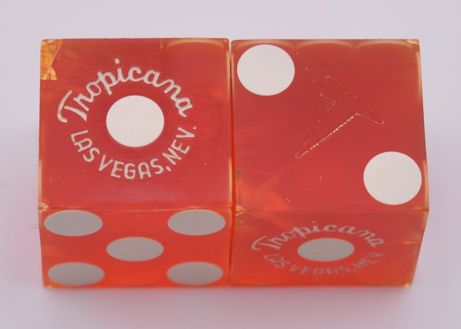 Tropicana Casino Las Vegas Nevada Pair of dice Vintage