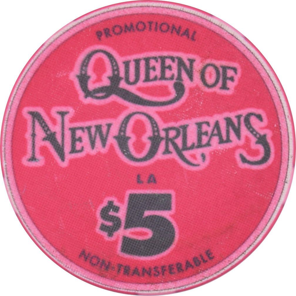 Hilton Queen of New Orleans Riverboat Casino New Orleans Louisiana $5 Promotional Chip