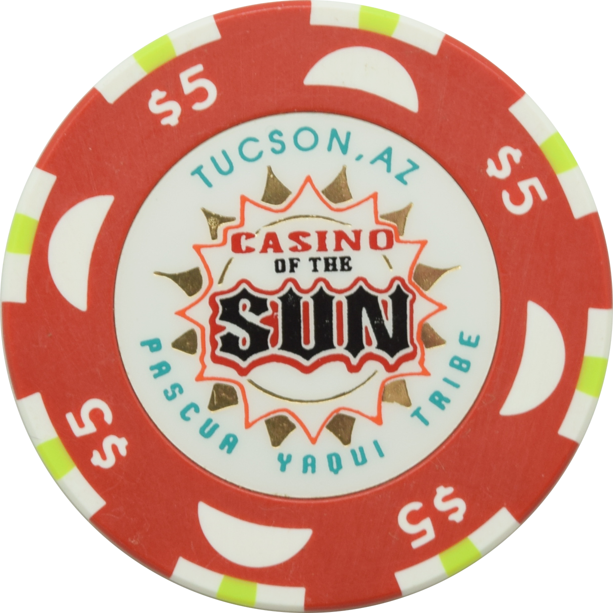 Casino of the Sun (Sol Casinos) Resort Tucson Arizona $5 Chip