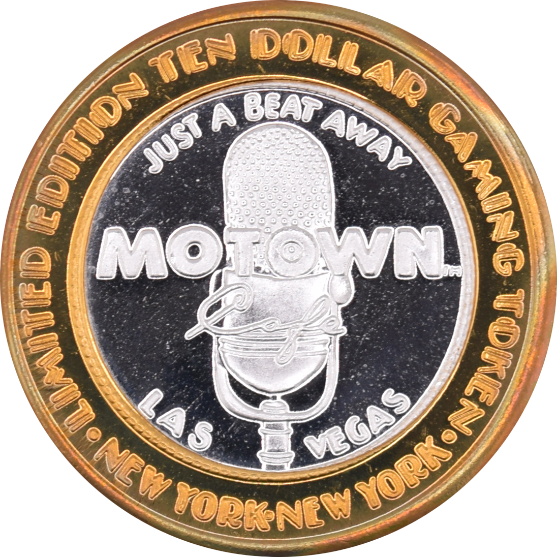 New York New York Casino Las Vegas "Motown" $10 Silver Strike .999 Fine Silver 2003