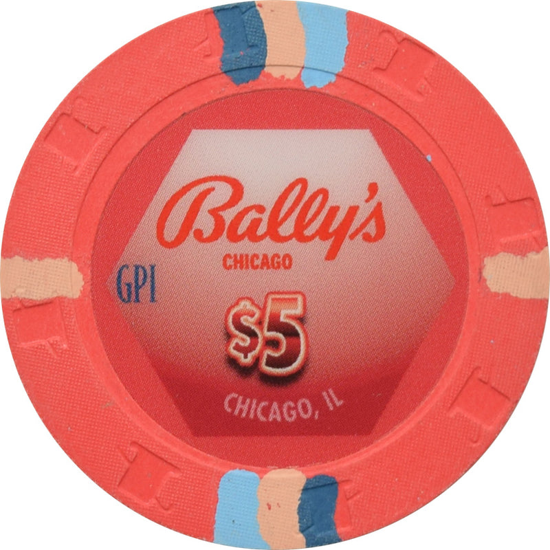 Bally's Casino Chicago Illinois $5 Chip