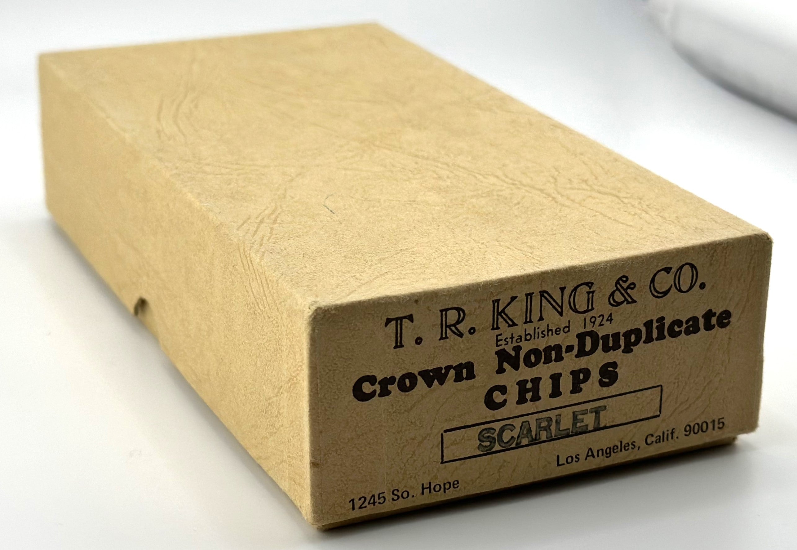 TR King & Co. Used 100 Count Chip Box