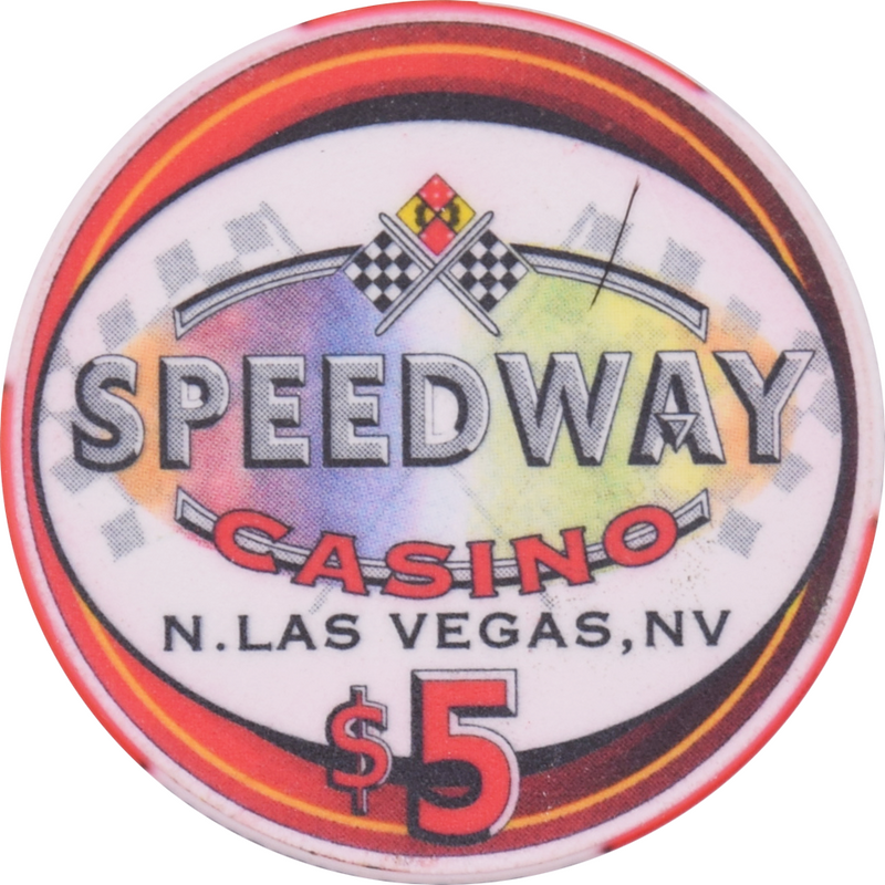 Speedway Casino Las Vegas Nevada $5 Ceramic Chip 2002