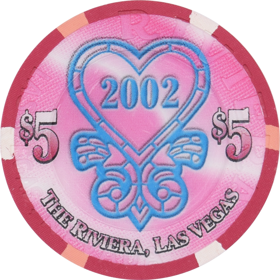 Riviera Casino Las Vegas Nevada $5 Wedding Chapel Chip 2002