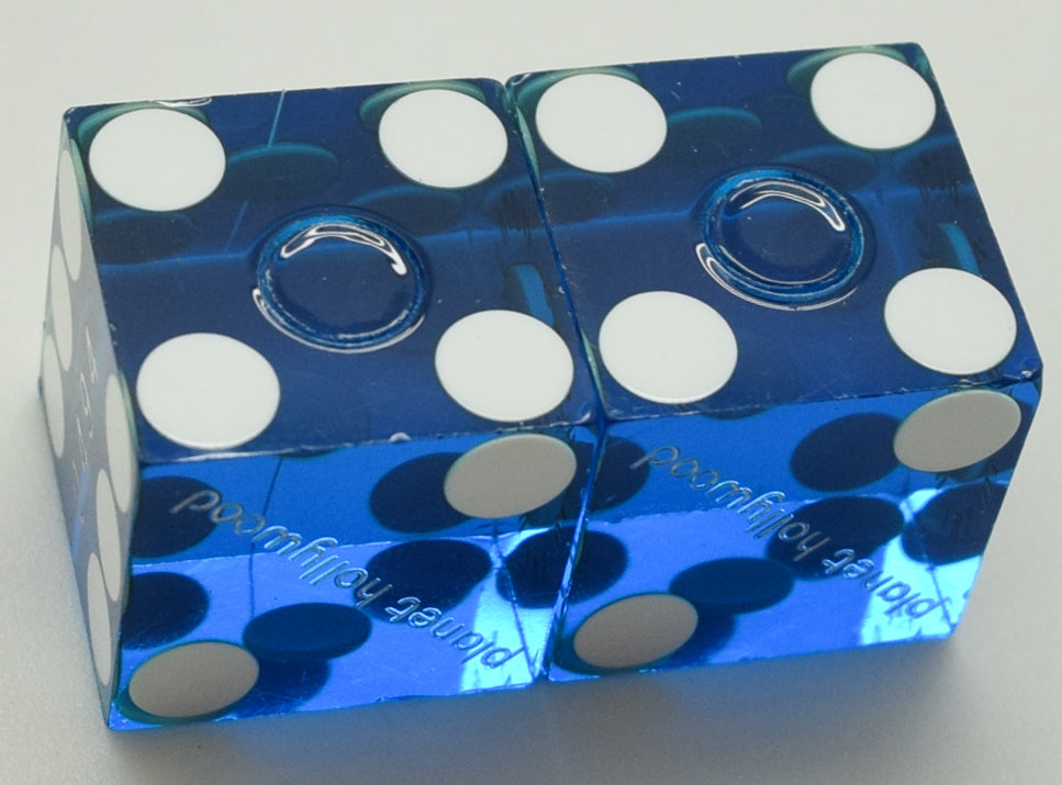 Planet Hollywood Casino Las Vegas NV Blue Matching Used Pair of Dice