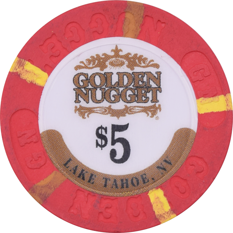 Golden Nugget Casino Lake Tahoe Nevada $5 Chip 2023