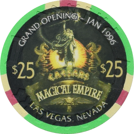 Caesars Palace Casino Las Vegas Nevada $25 Magical Empire Grand Opening Chip 1996